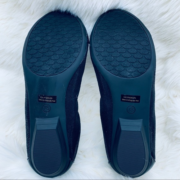 Karen Scott Roza Bow Ballet Flats Black PU/Fabric - Picture 8 of 13